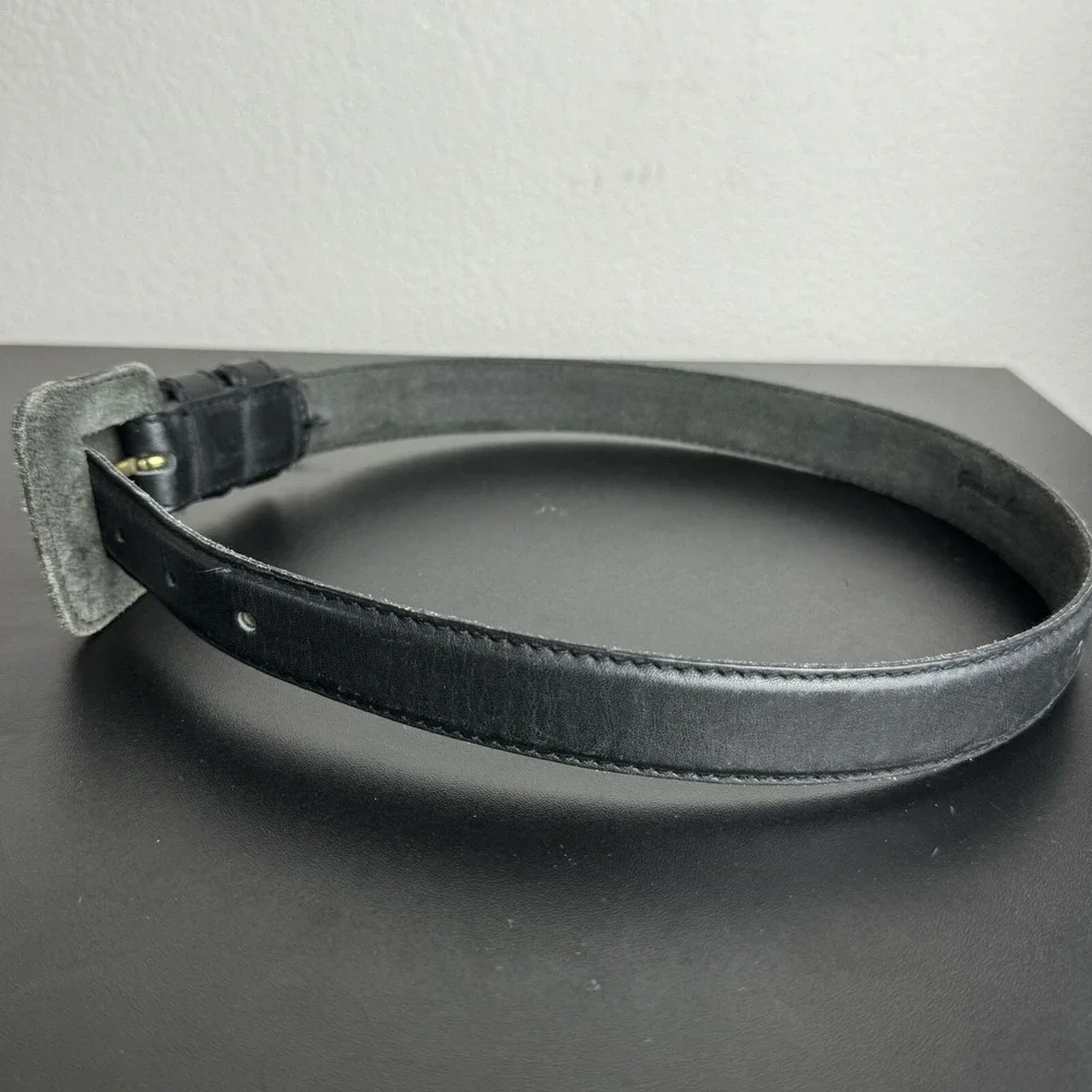 Fossil Leather Belt Womens Size Small Everyday Black‎ Vintage Classic Minimalist